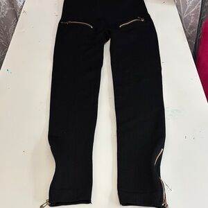 Black and Gold Leggings with Elegant Design